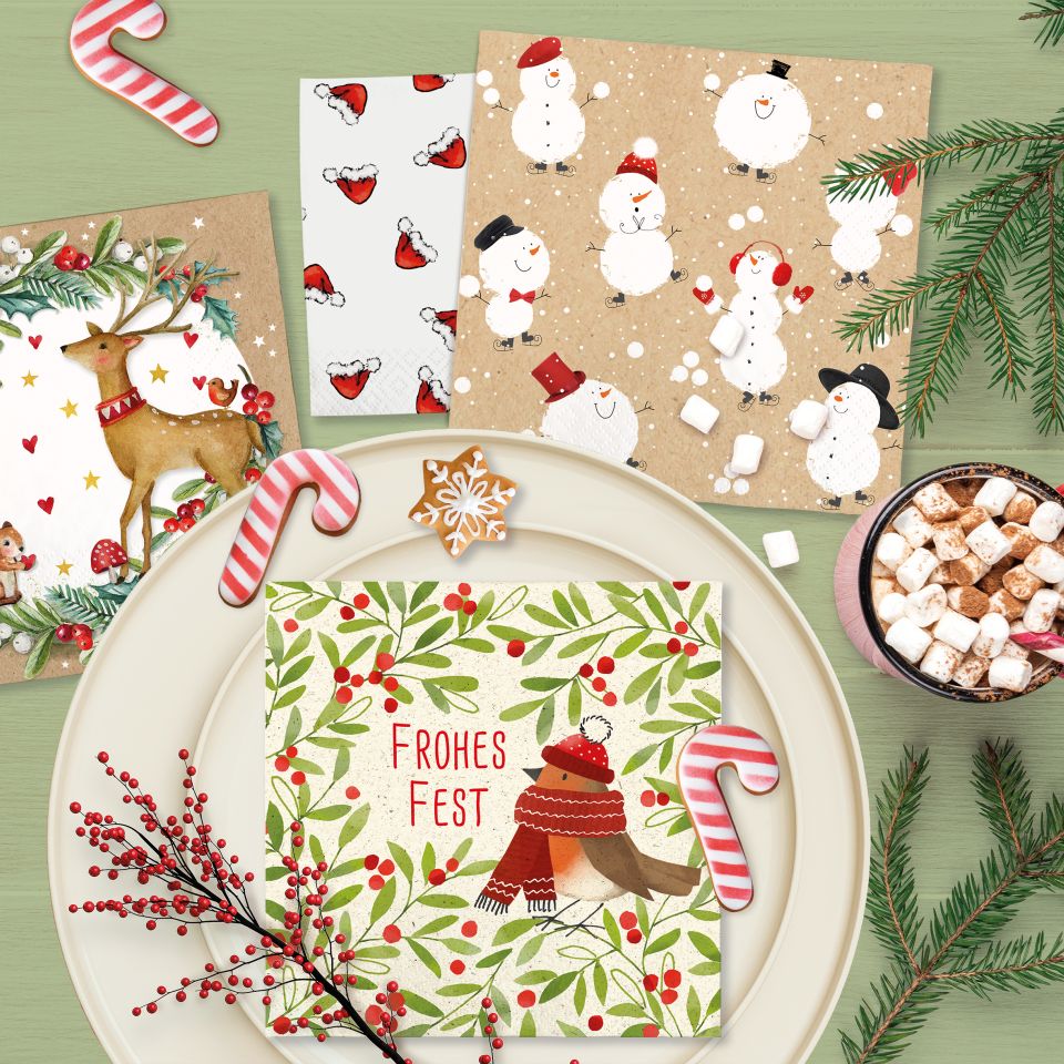 Image - Stimmungsbild Servietten Rot Gruen